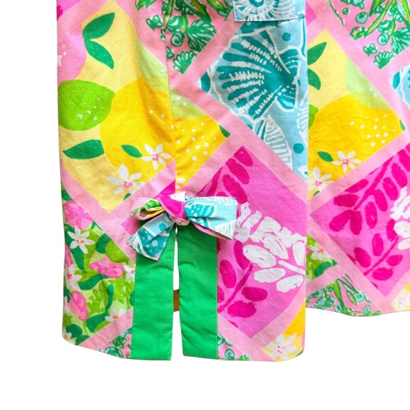 Lilly Pulitzer Patchwork Sleeveless Mini Shift Dress Womens 6 Preppy Vacation - Picture 7 of 9